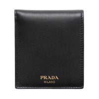 PRADA Calfskin Wallet Men's Black