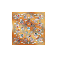 HERMES Silk Silk Scarves Women's Yellow