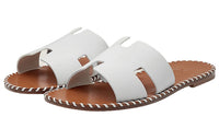 HERMES Odor-Resistant Slide Slippers Men's White