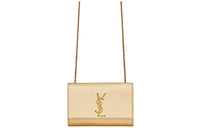 SAINT LAURENT KATE Cow Leather Crossbody Bag Shoulder Bag Women's Gold