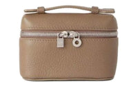 Loro Piana Hammered Texture Calfskin Charm Bag Accessory Women's Warm Beige