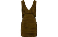 SAINT LAURENT Slip Dresses Women's Khaki