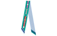 HERMES Silk Scarves Women's Sky Blue/Green/Peach Pink