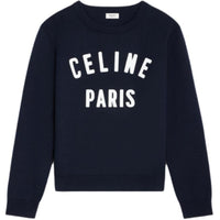 CELINE Paris Crew Neck Sweater In Cotton