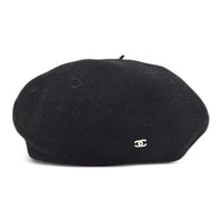 CHANEL 1990 2000s Cc Wool Beret