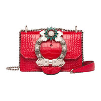 MIU MIU Leather Handbag, Shoulder Bag, Crossbody Bag Women's Red