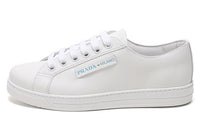 PRADA Low Top Skateboard Shoes Men's White