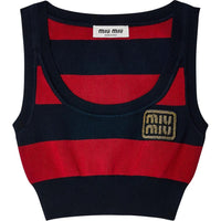MIU MIU SS24 Tank Top Women's Red Black