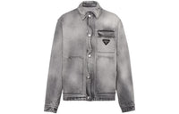 PRADA Denim Jackets Men Gray