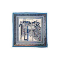 HERMES Silk Silk Scarves Women's Blue