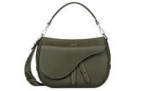 DIOR Saddle Cow Leather Shoulder Bag Crossbody Bag Handbags Mini Men's Olive/Jasper