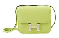 HERMES Constance Goatskin Crossbody Bag Mini Women's 9R Yellow Bud