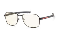 PRADA Metal Irregular Shape Sunglasses Unisex Black