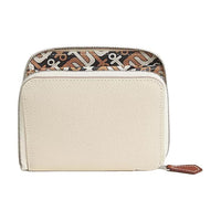 HERMES Silk'In Epsom Calfskin Wallet Women's Beige White & Multicolor