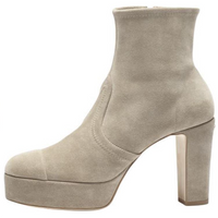 CHANEL 24K Ankle Boots 11cm Women's Beige