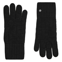 HERMES Wool Knit Gloves Women's Black