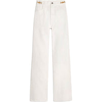 CELINE Jane Flared Jeans In Optic White Wash Denim
