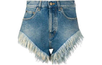 SAINT LAURENT Denim Shorts Women's Blue