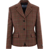 PRADA Checked Single Breasted Jacket