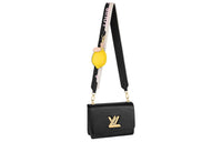 LOUIS VUITTON Twist Epi Grained Leather Shoulder Bag Crossbody Bag Medium Size Women's Black