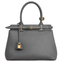 CELINE Calfskin Handbag Women's Smoke Black