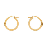 CELINE Triomphe Sparkle Hoops In Strass And Brass With Gold Finish