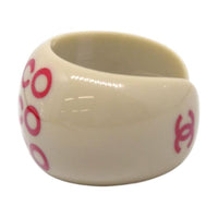 CHANEL Acrylic Rings Women's Beige