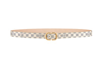 LOUIS VUITTON Canvas Leather Belts Women's Width: 2.5cm