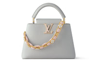 LOUIS VUITTON Capucines Taurillon Leather Capusin Shoulder Crossbody Handbag Regular Women's Gray