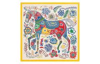 HERMES Knit Scarves Women's Orange/Brown