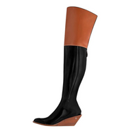 LOUIS VUITTON Edge Knee-high Boots Women's Black