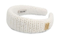 MIU MIU Logo lettering Woven Headband