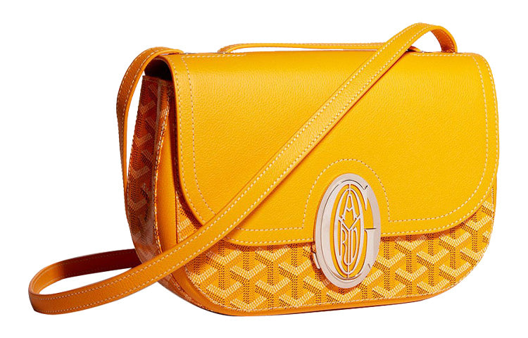 GOYARD 233 Canvas With Leather Shoulder Bag Crossbody Bag Regular Women's Yellow