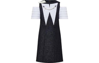 LOUIS VUITTON Short-Sleeved Dresses Women's Black