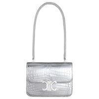 CELINE Teen Garance Bag In Laminated Niloticus Crocodile
