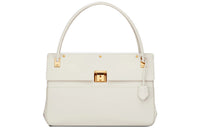 DIOR Smooth Cow Leather Handbag Women's Milk White