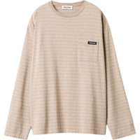 MIU MIU Drop Shoulder Sleeve T-Shirt Women's Cameo Brown Beige