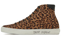 SAINT LAURENT Leopard Print High Top Sneakers