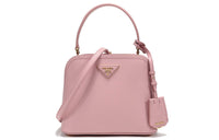 PRADA Cow Leather Portable Crossbody Bag Shoulder Bag Mini Women's Light Pink