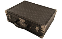 LOUIS VUITTON Leather Hard Case Unisex Black