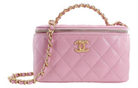 CHANEL Calfskin Box Bag Handbags Regular Women's Pink