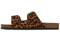SAINT LAURENT Slide Slippers Women's Leopard Print