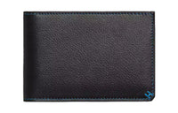 HERMES Evergrain With Evercolor Calfskin Card Holder Men's Black/Mosaic Blue