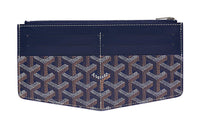 GOYARD Insert Louise Canvas With Leather Wallet Unisex Marine Blue