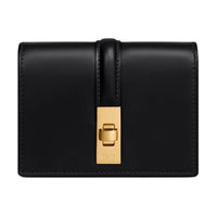 CELINE Triomphe Shiny Cow Leather Card Holder Women's Black