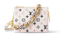 LOUIS VUITTON Coussin Sheepskin Shoulder Bag Crossbody Bag Small Size Women's Beige