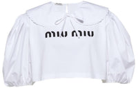 MIU MIU SS22 Crop Top Women's White