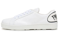 PRADA Low Top Casual Skateboard Shoes Women's White Black