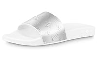 LOUIS VUITTON Slip Resistant Slide Slippers Men's Silver