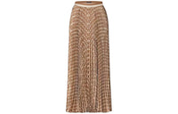 LOUIS VUITTON Stripe Accent Monogram Pleated Skirt